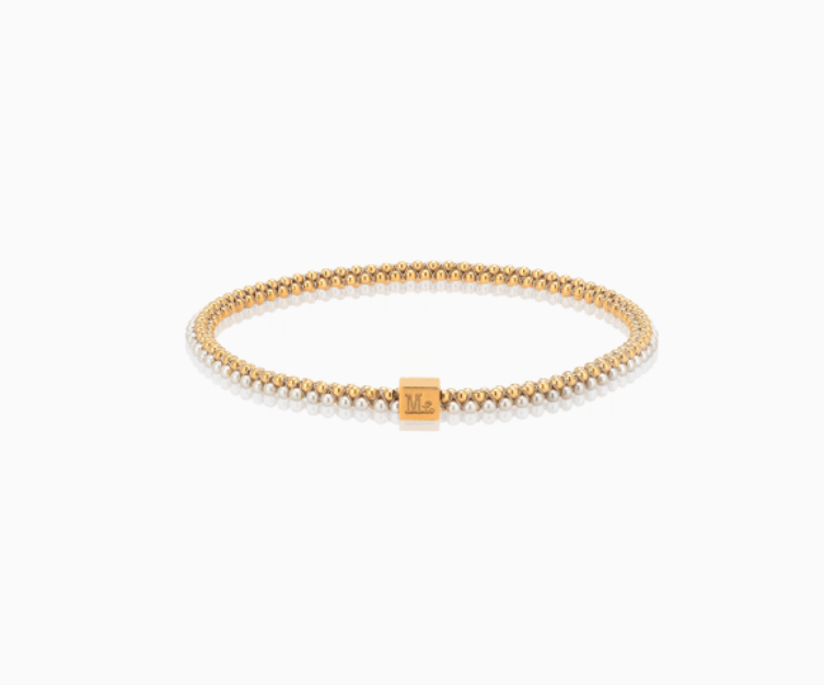 Mignon Faget Halo Bangle Pearl Gold Plated - Small - Gabrielle's Biloxi