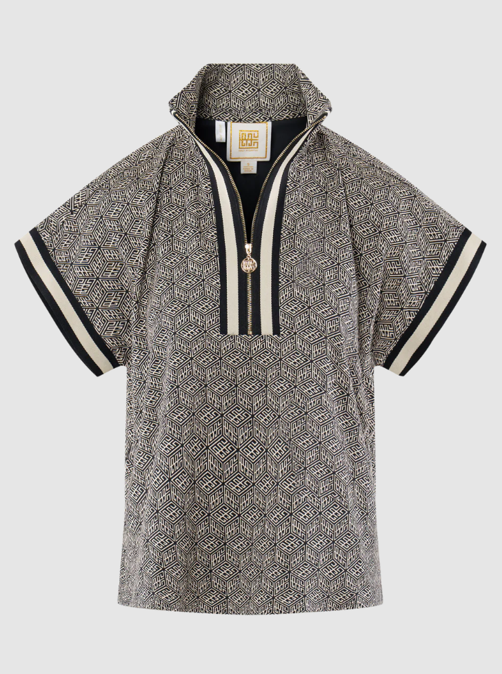 Emily McCarthy Poppy Pullover - Black Tonal Monogram - Gabrielle's Biloxi