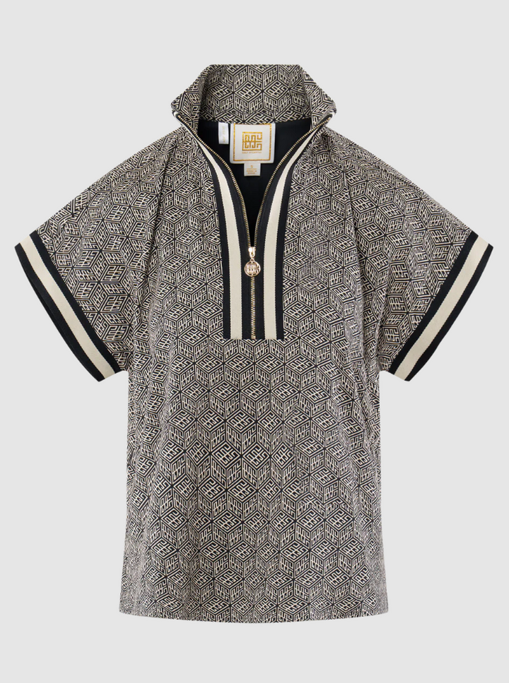 Emily McCarthy Poppy Pullover - Black Tonal Monogram - Gabrielle's Biloxi