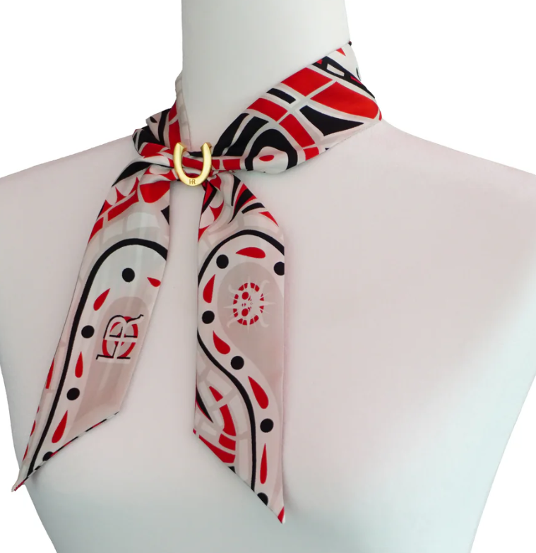 Hampton Road Crimson Paisley Twilly - Gabrielle's Biloxi