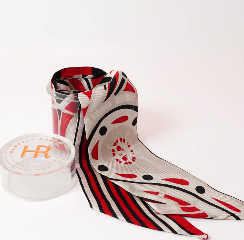 Hampton Road Crimson Paisley Twilly - Gabrielle's Biloxi