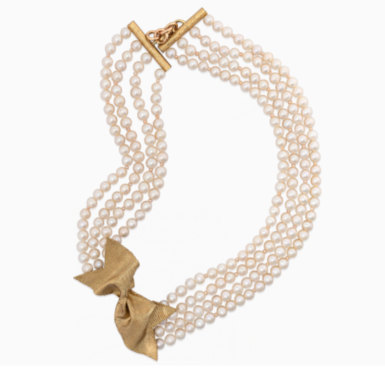 Mignon Faget Twist Bow Necklace - Bronze - Gabrielle's Biloxi