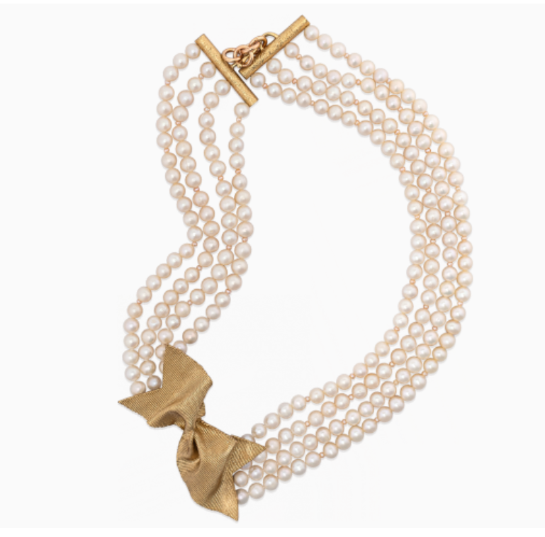 Mignon Faget Twist Bow Necklace - Bronze - Gabrielle's Biloxi