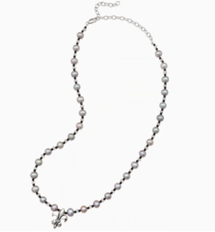 Mignon Faget Fleur de Lis Pearl Moonstone Necklace - Gabrielle's Biloxi