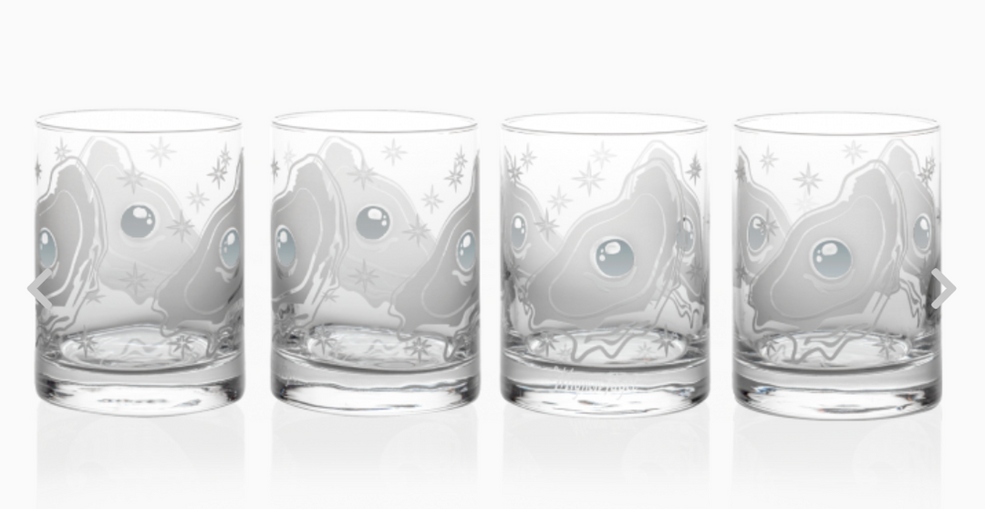 Mignon Faget Oyster Platinum Glasses - Gabrielle's Biloxi