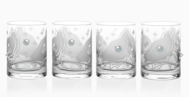 Mignon Faget Oyster Platinum Glasses - Gabrielle's Biloxi