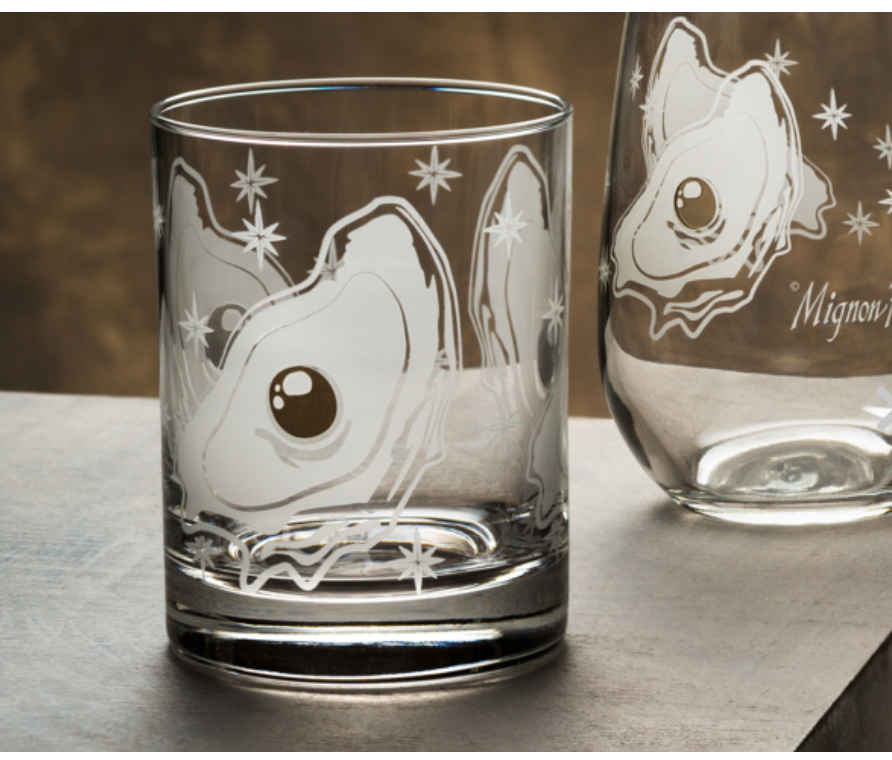 Mignon Faget Oyster Platinum Glasses - Gabrielle's Biloxi