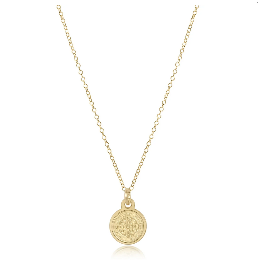 ENewton 16" Necklace Gold - Blessing  Small Gold Disc - Gabrielle's Biloxi