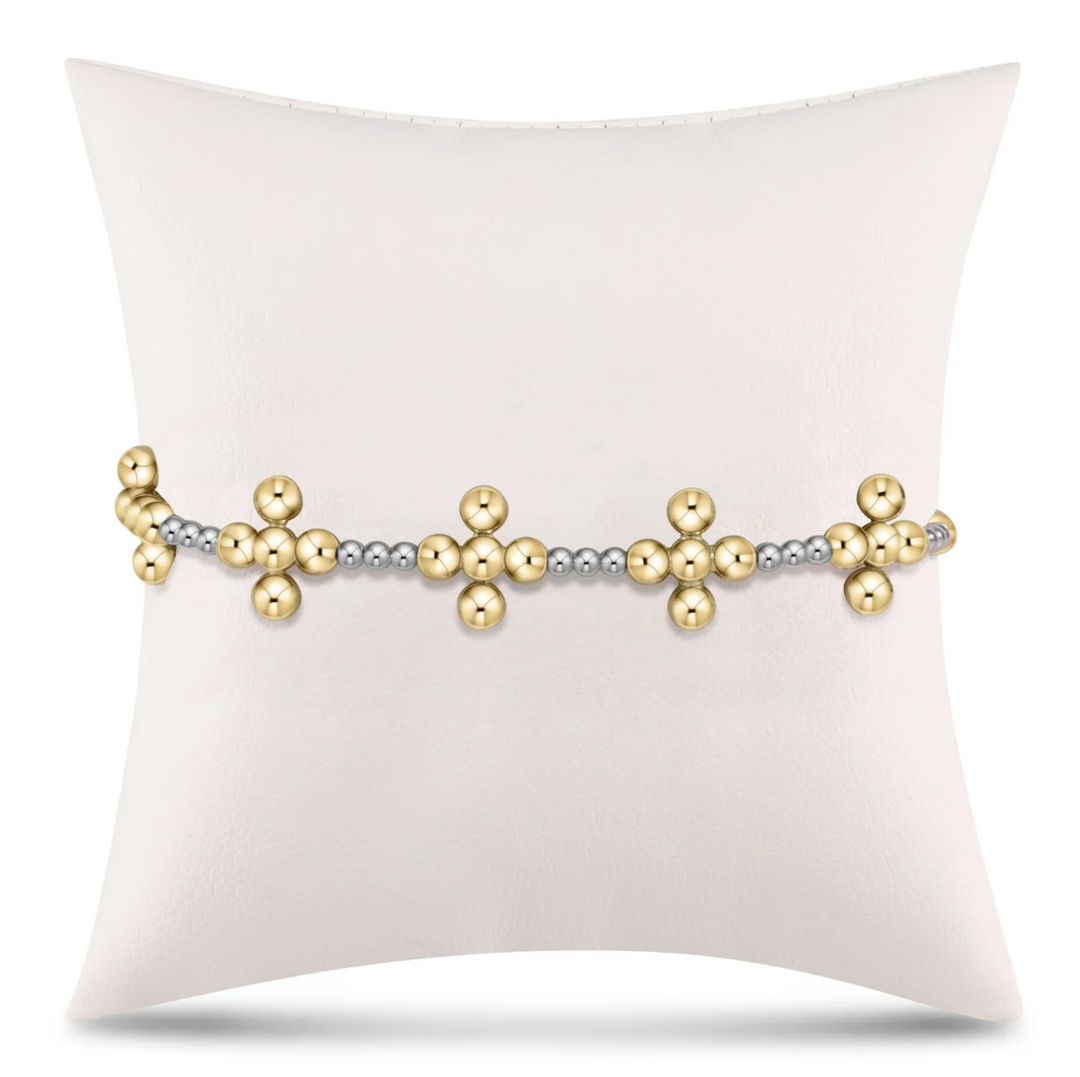 ENewton Signature Cross Sincerity Pattern Sterling 2.5mm Bead Bracelet - Gabrielle's Biloxi