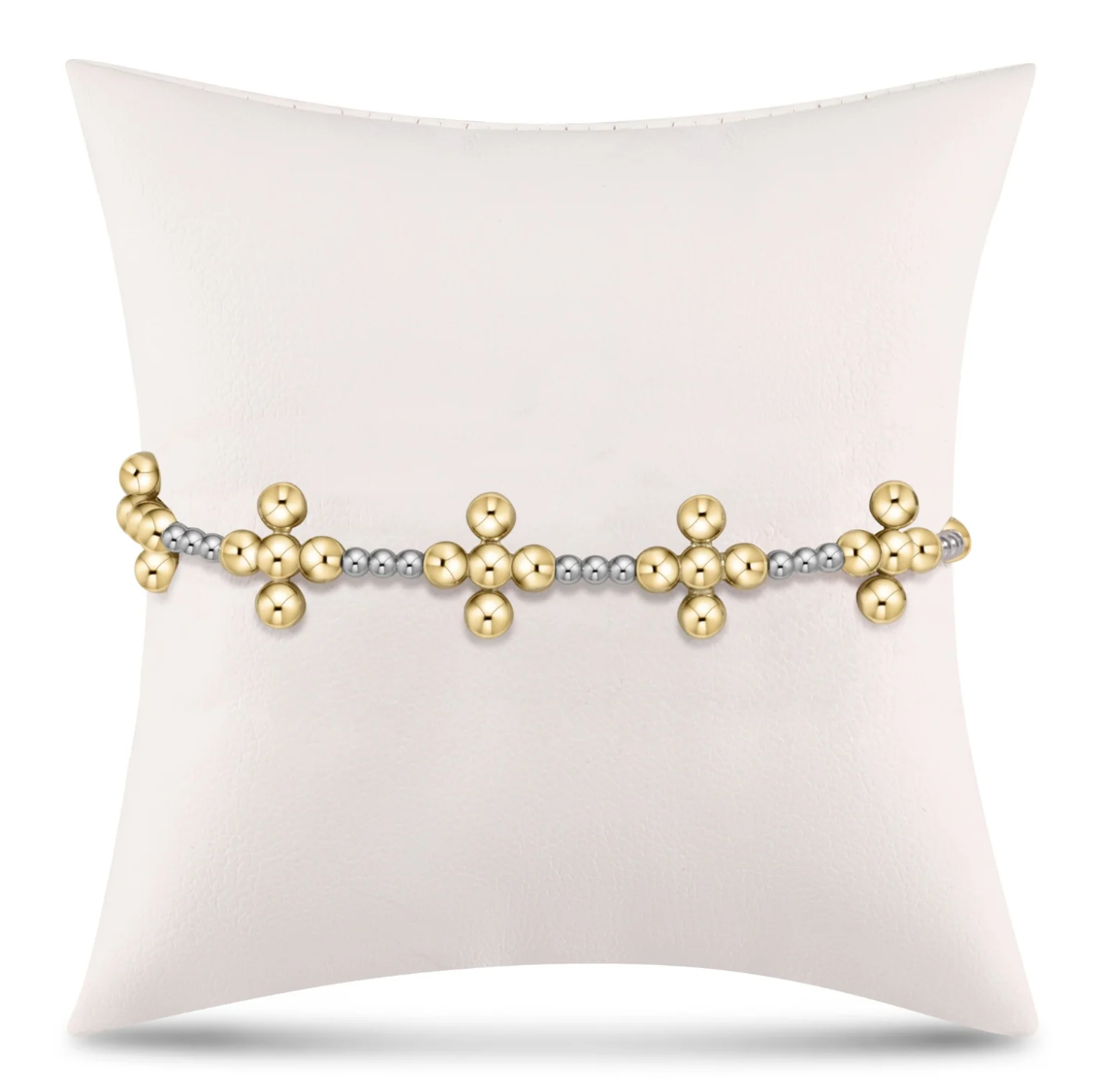 ENewton Signature Cross Sincerity Pattern Sterling 2.5mm Bead Bracelet - Gabrielle's Biloxi