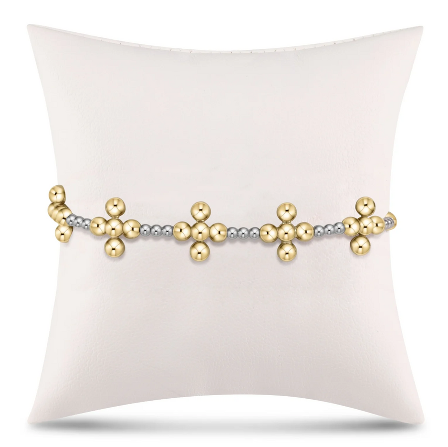 ENewton Signature Cross Sincerity Pattern Sterling 2.5mm Bead Bracelet - Gabrielle's Biloxi