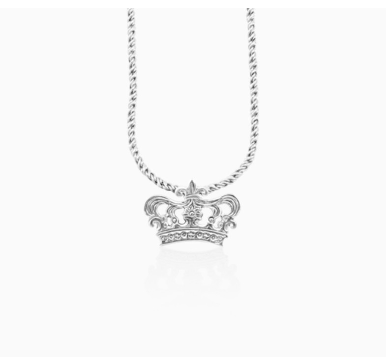 Mignon Faget Crown Pendant on Figaro Chain - Gabrielle's Biloxi