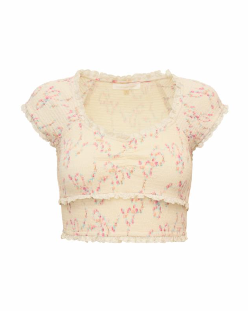 Love Shack Fancy Cambron Top - Magnolia - Gabrielle's Biloxi