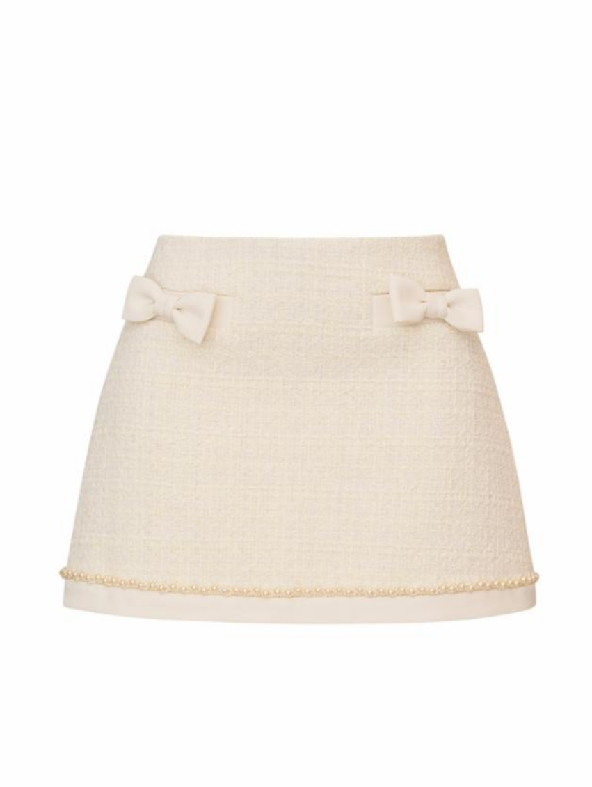 Love Shack Fancy Edeness Skirt - Cream - Gabrielle's Biloxi