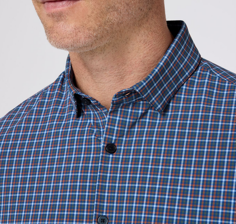 Leeward	No Tuck LS Dress Shirt - Cobalt Doug Plaid - Gabrielle's Biloxi