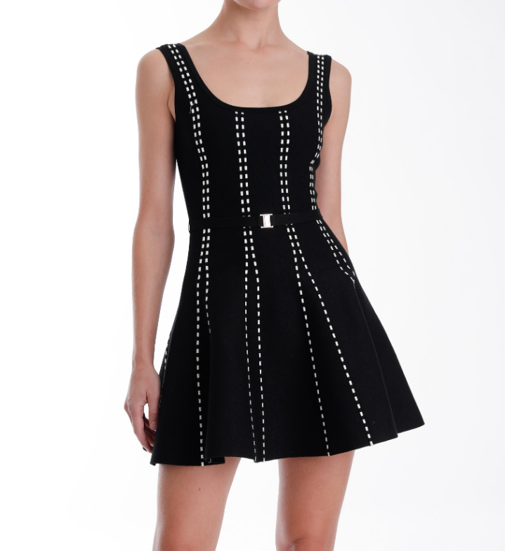 Karina Grimaldi Ivy Knit Mini Dress - Black - Gabrielle's Biloxi