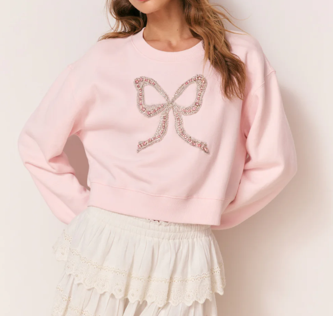 Love Shack Fancy Rylan Pullover - Wistful Pink - Gabrielle's Biloxi