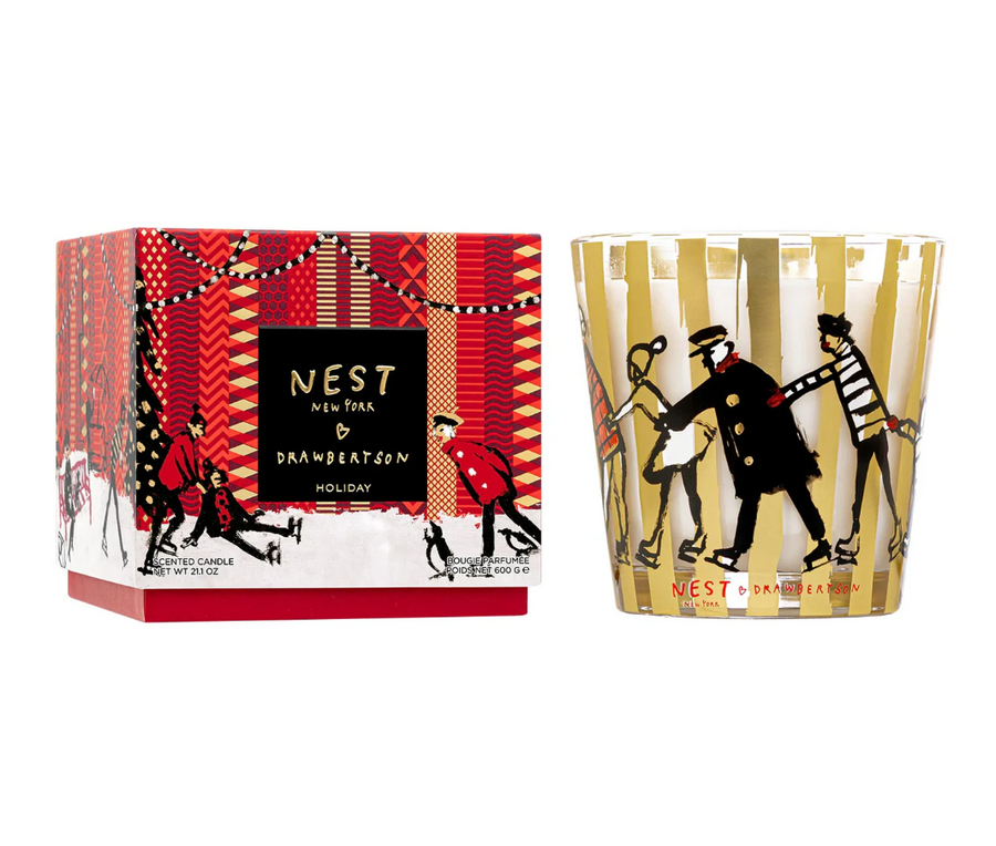 NEST New York x Drawbertson Holiday 3-Wick Candle - 21.2oz - Gabrielle's Biloxi