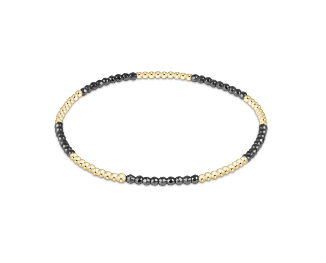 ENewton Blissful Pattern 2mm Bead Bracelet - Silver Faceted Hematite - Gabrielle's Biloxi