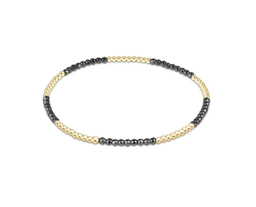 ENewton Blissful Pattern 2mm Bead Bracelet - Silver Faceted Hematite - Gabrielle's Biloxi