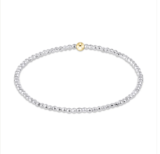 ENewton Bright Silver Faceted Hematite 2mm Bead Bracelet - Gabrielle's Biloxi
