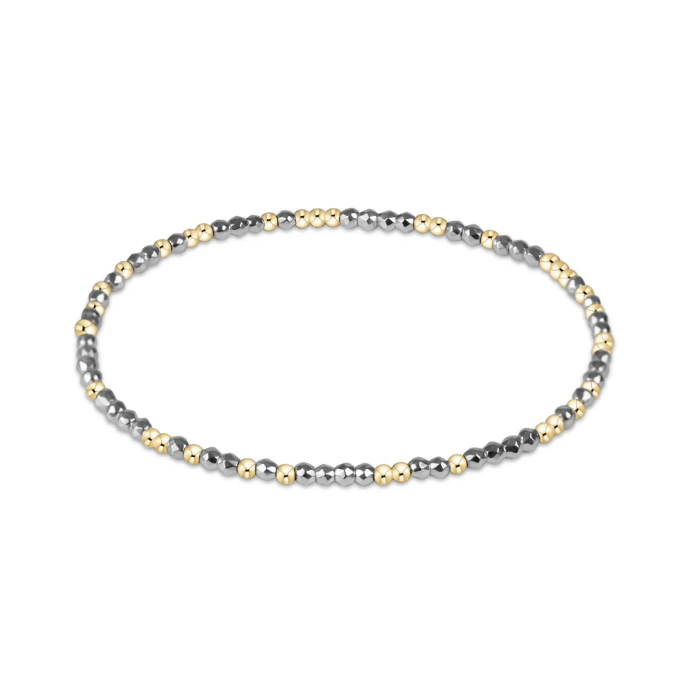 ENewton Hope Unwritten Bright Silver Faceted Hematite 2mm Bead Bracelet - Gabrielle's Biloxi
