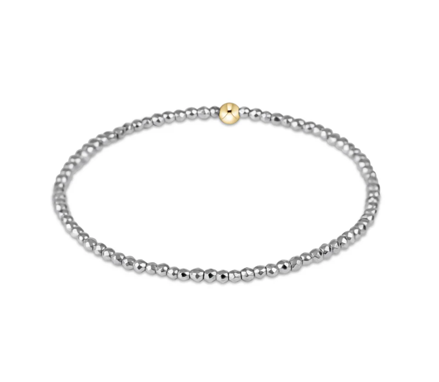 ENewton Silver Faceted Hematite 2mm  Bead Bracelet - Gabrielle's Biloxi