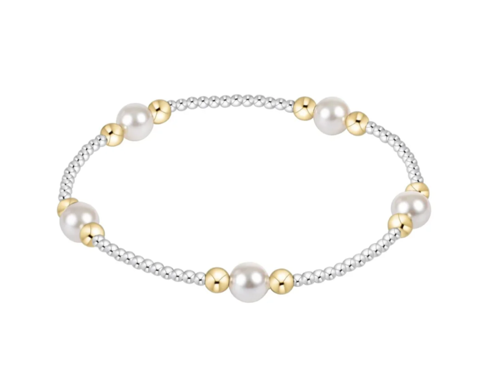 ENewton Purpose Pearl 6mm Bead  Bracelet - Mixed Metal - Gabrielle's Biloxi