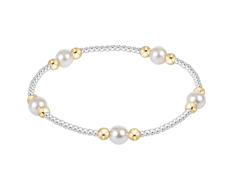 ENewton Purpose Pearl 6mm Bead  Bracelet - Mixed Metal - Gabrielle's Biloxi