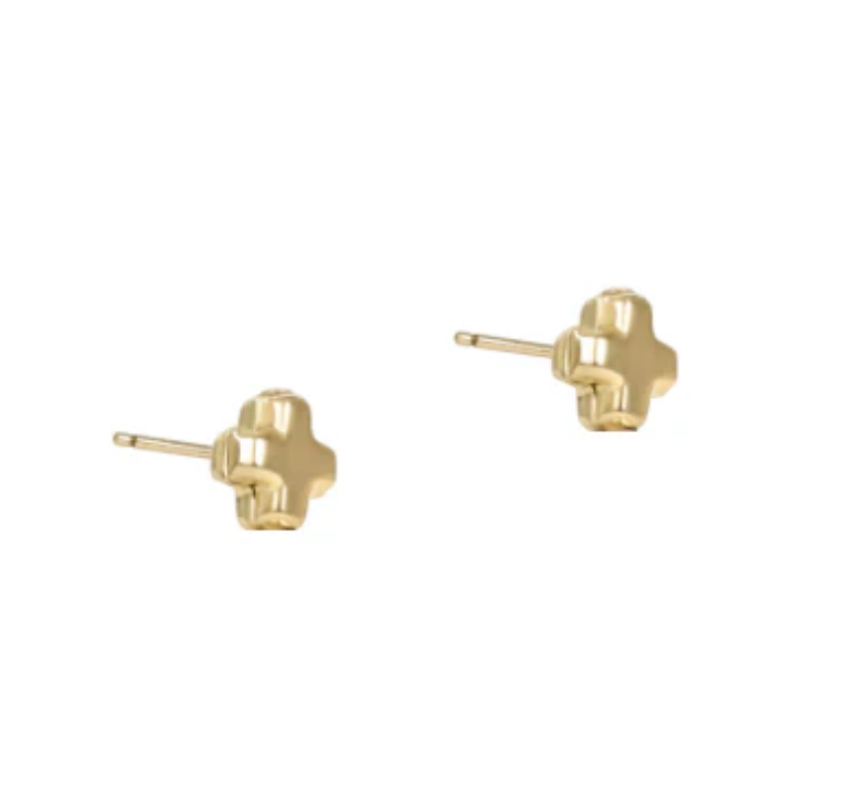 ENewton Signature Cross Small Gold  Stud - Gold - Gabrielle's Biloxi