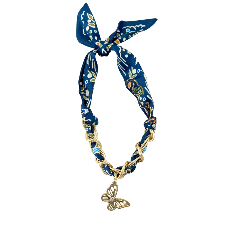 Reed Chain Woven Scarf Necklace - Gabrielle's Biloxi