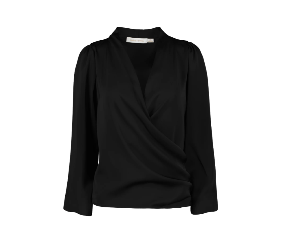 Bishop + Young Fluid Satin Blouse - Black - Gabrielle's Biloxi