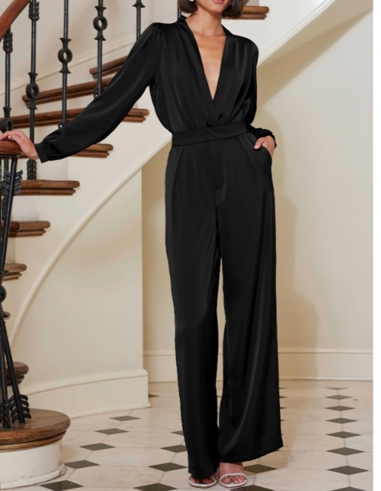 Bishop + Young Fluid Satin Blouse - Black - Gabrielle's Biloxi