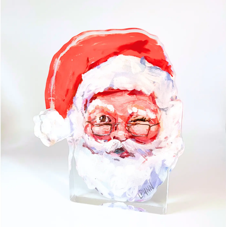 Naughty or Nice Sant Acrylic Block - Gabrielle's Biloxi