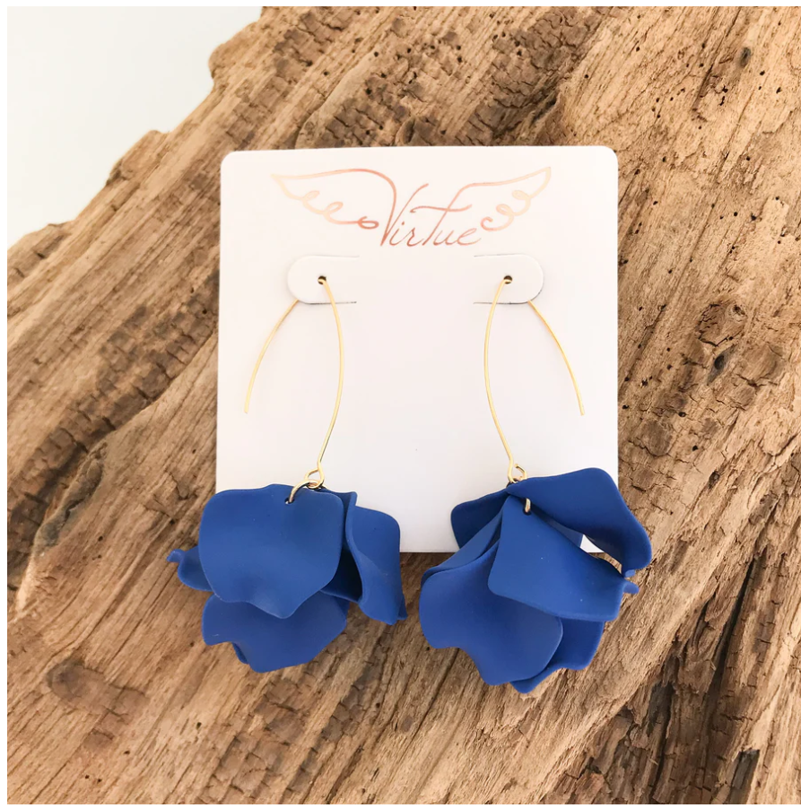 Virtue Hyacinth Tiered Marquis Earrings - Royal - Gabrielle's Biloxi