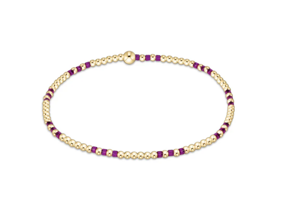 Enewton Hope Joy Pattern 2mm Bead Bracelet - Fuchsia - Gabrielle's Biloxi