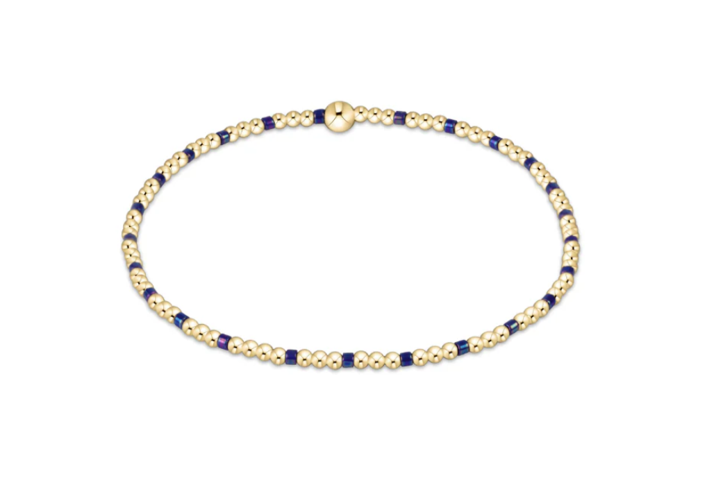 Enewton Hope Sincerity Pattern 2mm Bead Bracelet - Blue Metallic - Gabrielle's Biloxi