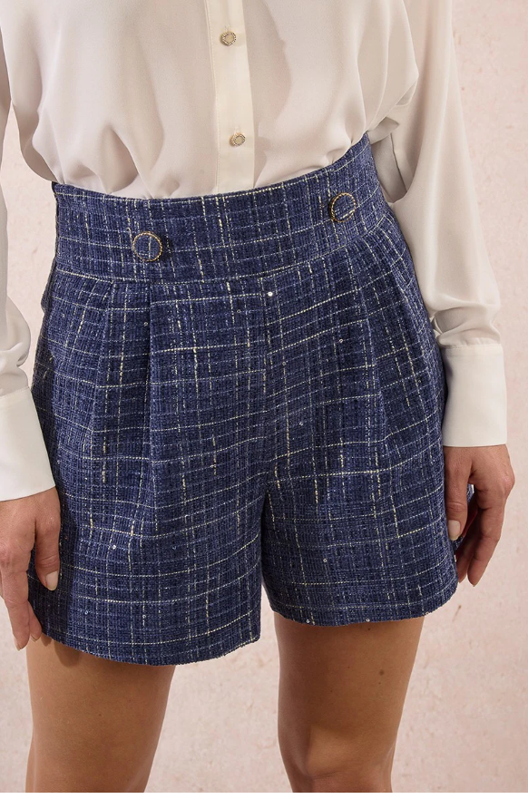 Ladies Woven Shorts - Denim Blue - Gabrielle's Biloxi