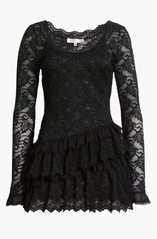 Loveshackfancy Women's Rhea Lace Mini Dress - Black - Size M Loveshackfancy Women's Rhea Lace Mini Dress - Black - Size M