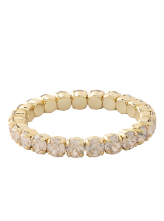 Sorrelli 7 inch Sienna Stretch Bracelet - Crystal Champagne - Gabrielle's Biloxi
