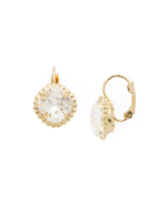Sorrelli Decorative Cushion Cut Dangle Earrings - Crystal - Gabrielle's Biloxi