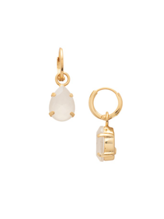 Perfect Pear Huggie Hoop Earrings - Icicle - Gabrielle's Biloxi