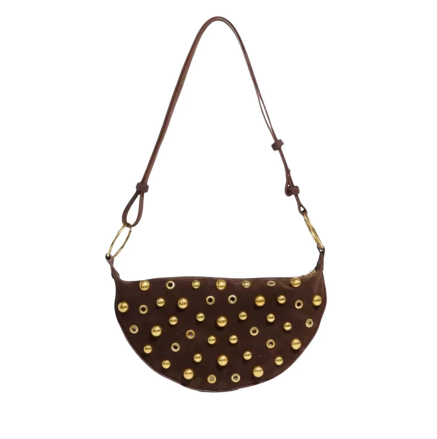 Maeve Studded Bag - Brown - Gabrielle's Biloxi