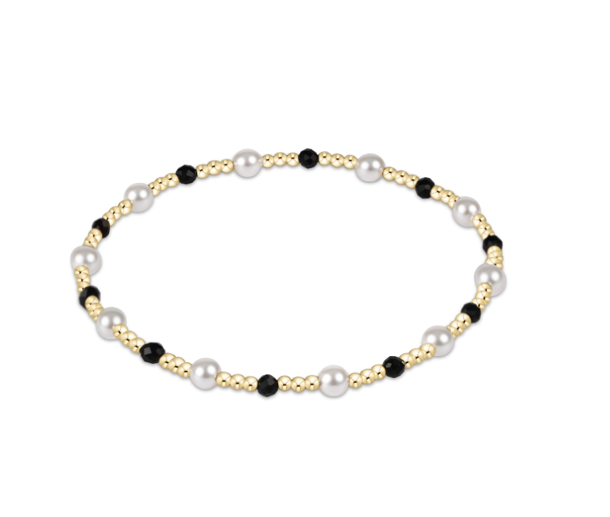 ENewton  Pearl Sincerity Pattern 4mm  Bead Bracelet - Faceted Onyx - Gabrielle's Biloxi