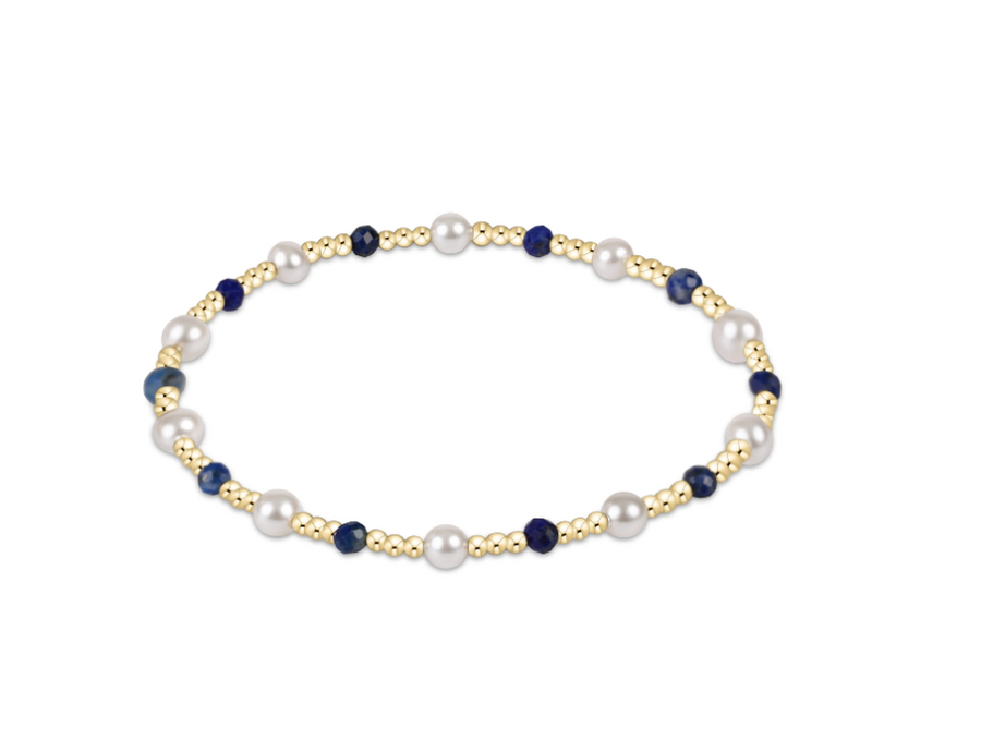 ENewton Pearl Sincerity Pattern 4mm  Bead Bracelet - Lapis - Gabrielle's Biloxi