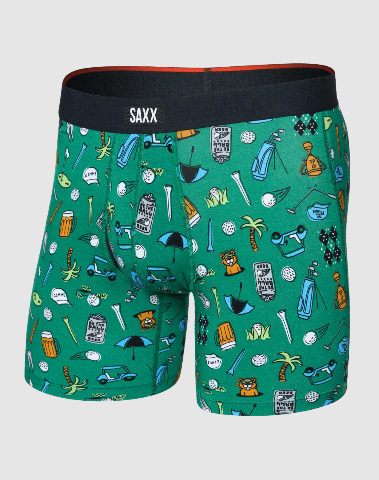 SAXX Vibe Xtra Boxer Brief Fly - Fairway Bits Green - Gabrielle's Biloxi