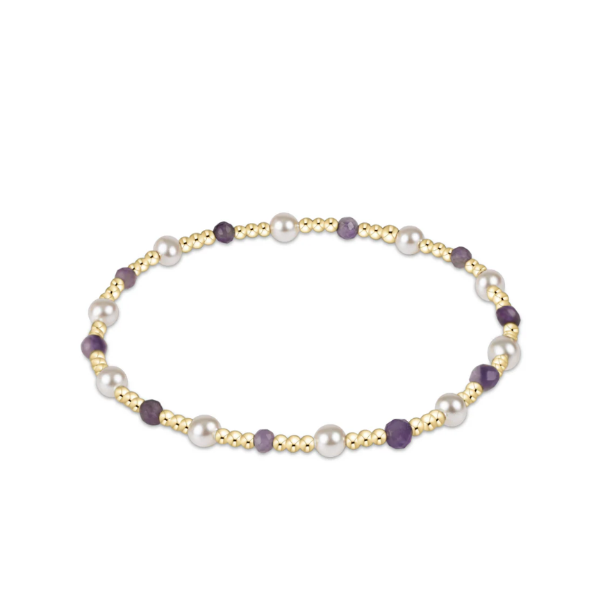 ENewton Pearl Sincerity Pattern 4mm Bead Bracelet - Amethyst - Gabrielle's Biloxi