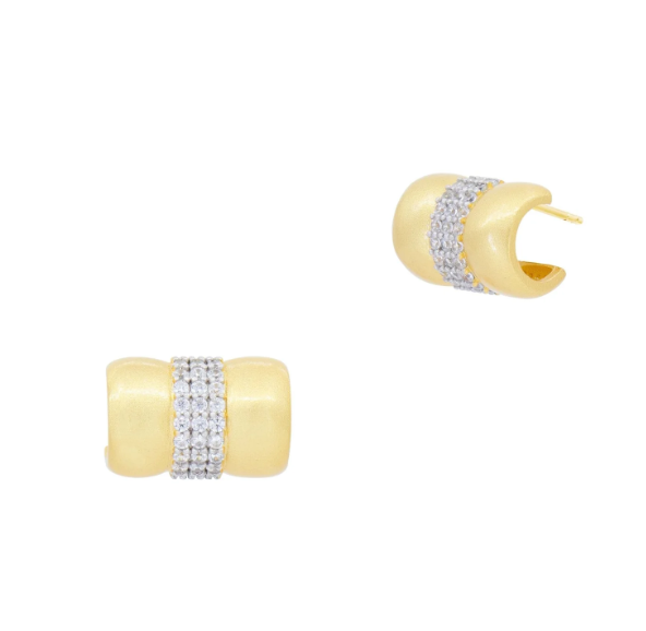 Freida Rothman Downtown Pave Mini Cuff Earrings - Gabrielle's Biloxi