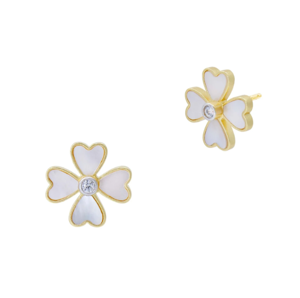 Freida Rothman City Blooms Mother of Pearl Stud Earrings - Gabrielle's Biloxi