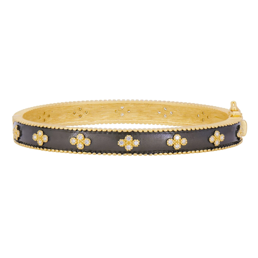 Freida Rothman A Clover Stackable Hinged Bangle - Gabrielle's Biloxi